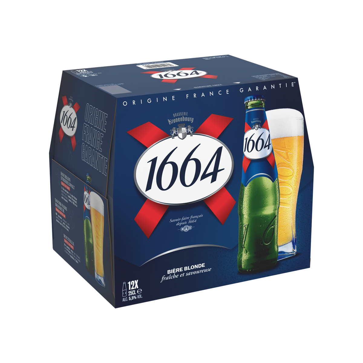 1664 Blonde Bouteille Verre 25cl x 12