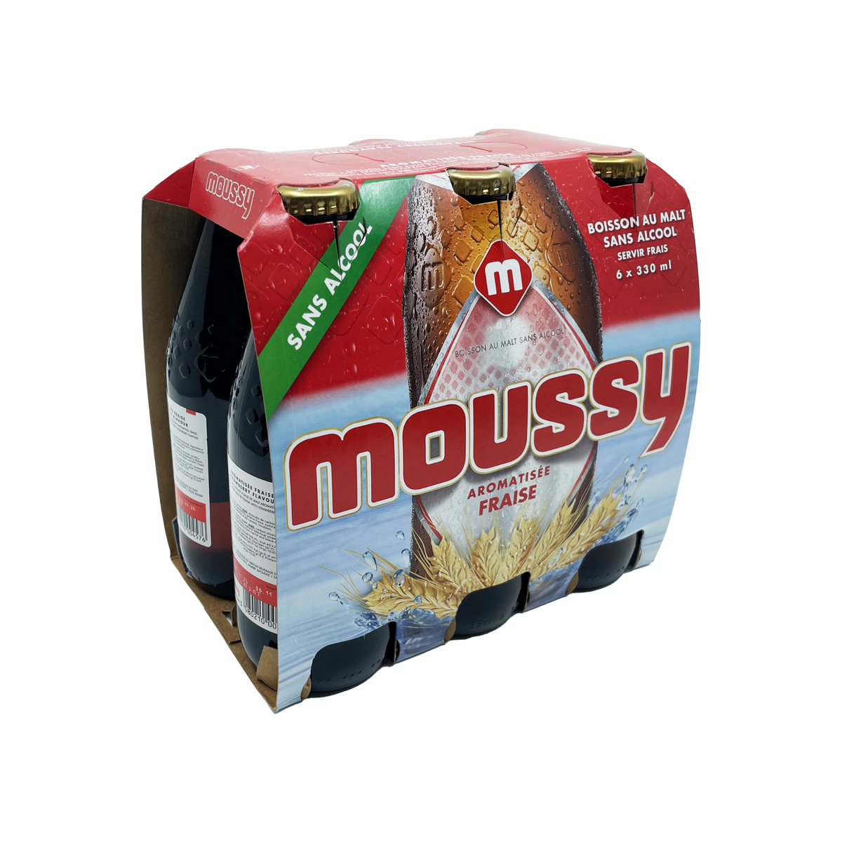 Moussy Fraise Bouteille Verre 33cl x 6