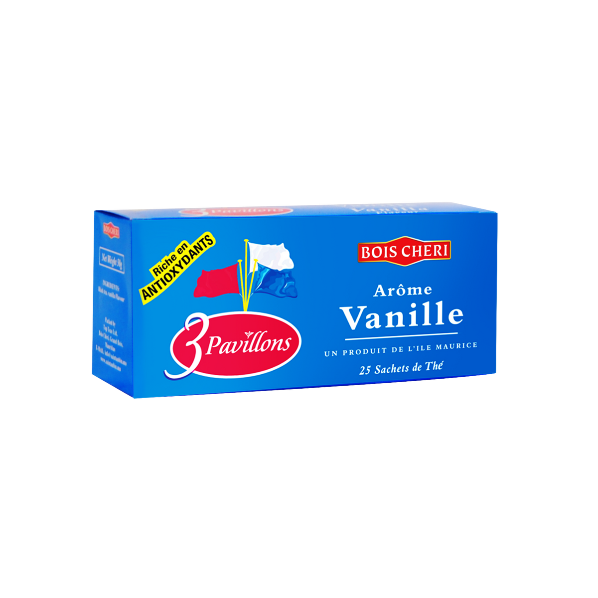 Thé Boîte 50gr Trois Pavillons x25 dosette Bois Cheri
