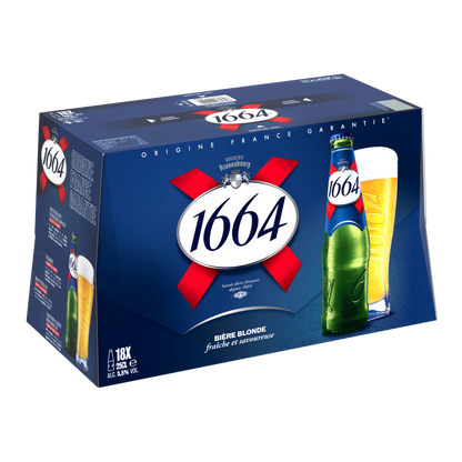 1664 Blonde Bouteille Verre 25cl x 18