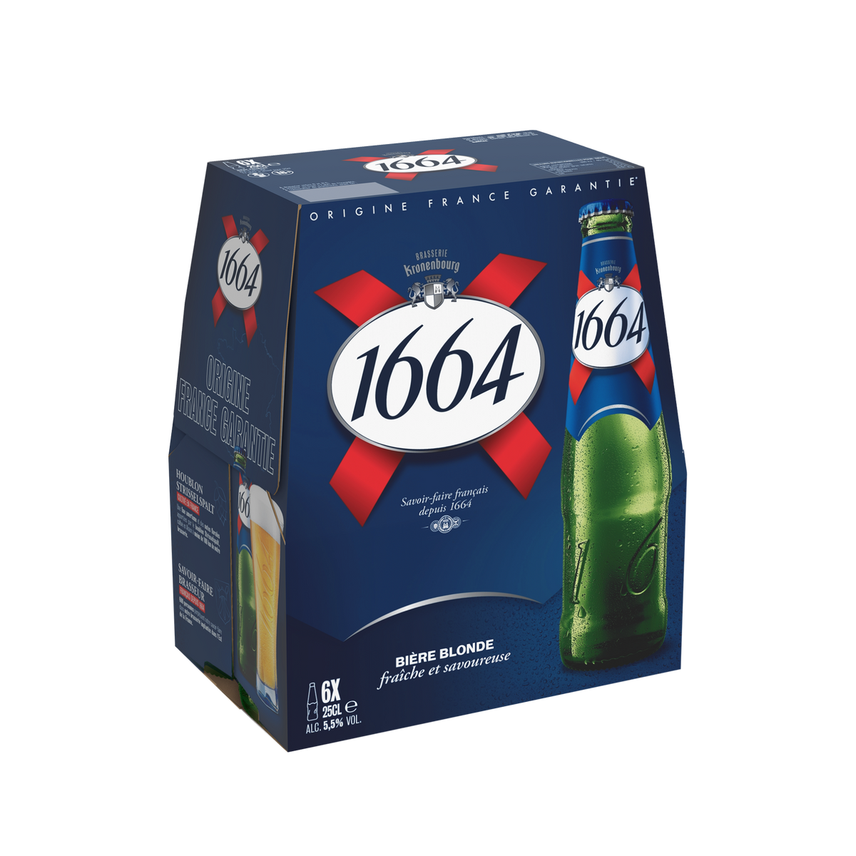 1664 Blonde Bouteille Verre 25cl x 6