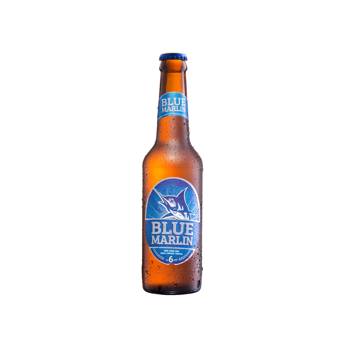 Blue Marlin Bouteille Verre 33cl x 6