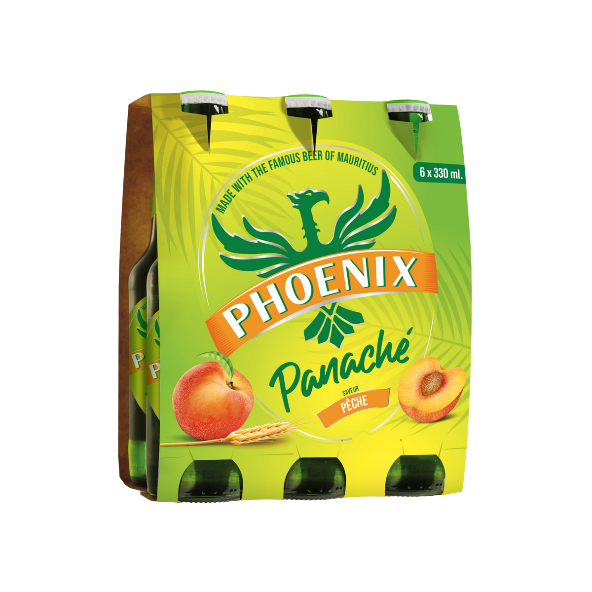 Panaché Pêche Bouteille Verre 33cl x 6