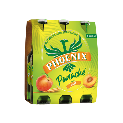 Panaché Pêche Bouteille Verre 33cl x 6