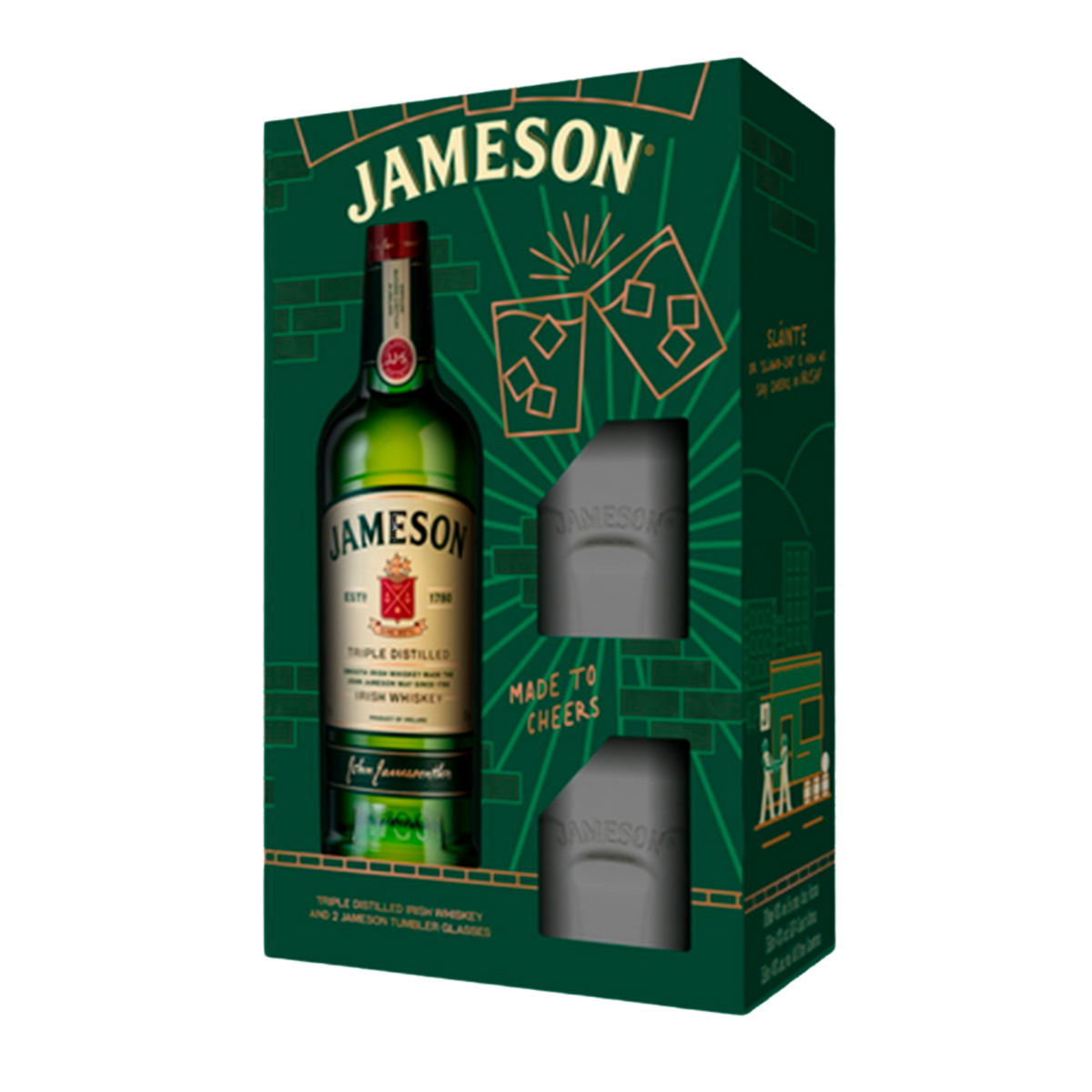 Jameson 70cl + 2 verres